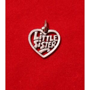 James Avery Sterling silver Little Sister Heart Charm Preowned